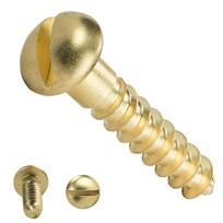 Kietos žalvario apvalios galvutės medvaržčiai su plyšiniu lizdu savisriegiai medžio apdirbimo įrankiai Medžio drožlių plokštė M2 x 10mm-5 pcs