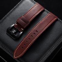 18/20/22/24/26mm Vintage Stitching Genuine Leather Watch Straps for Men Quick Release Replacement Top Grain Leather Watch Band 18mm