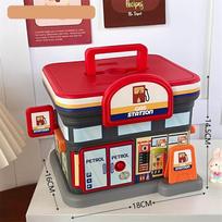 Fashion Store Shaped Money Box Portable Key Lock Cash Box Security Plastic Coin Bank Students