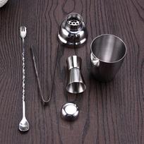 4pcs Profissional Cocktail Shaker Set 250ml Stainless Steel Cocktail Mixer Set Lightweight Portable with Jigger Bar Accessories China Mainland