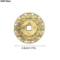 2pcs Chinese Feng Shui Coins For Wealth And Success Lucky Oriental Emperor Qing Money Antique Pendant Best Wishes Gifts