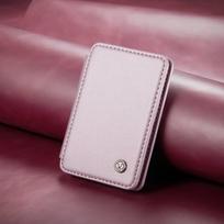 Wallet Magnetic Card Holder RFID Blocking, Minimalist Phone Wallet for Phones and Cases for iPhone 17/16/15/14/13/12/ Pro/Max rožinė