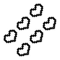6PCS Mosaic Heart-shaped Pixel Heart-shaped Car Window Decoration, Waterproof Headlight and Taillight Decoration Stickers juoda
