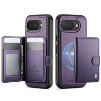 For Google Pixel 10A Magnetic 2-in-1 Detachable Wallet Case RFID Blocking Card Holder PU Leather Flip Cover Kickstand Shockproof For Pixel 10A violetinė