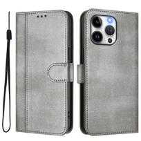 Wallet Case Compatible with iPhone 14 13 12 11 Pro Max 13 Mini X XR XS Max SE 2025,3 Card Holder Kickstand Protective Flip Cover For iPhone 6 6S pilka spalva