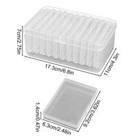 Playing Card Box Transparent Square Organizer Card Deck Case Storage Jewelry Hardware Parts Craft Small Items Collection