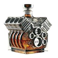Viskio dekanteris V8 variklių formos alkoholio dekanterio butelis namų baro dekoravimui Valentino dienos tekilos burbono brendžio vestuvėms
