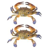 2pcs Artificial Crabs Toys Fake Crabs Models Lovely Imitation Crabs Playthings - DD