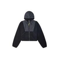 (WMNS) Converse Full Zip Lamb Wool Hooded Jacket Black Women's 10020285-A02 XXL