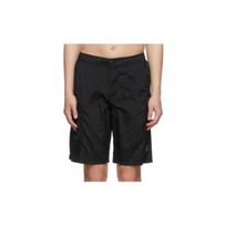 Stone Island Nylon Zip Fly Logo Casual Shorts Men shorts Black 7615B0543-V0029 L