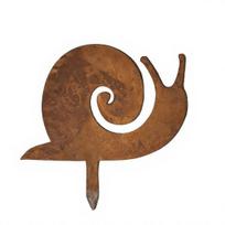 Snail Ornaments Garden Stake Silhouettes Ground Stake Weather-Resistant Iron Retro Distressed Texture Figures for Yard And Patio A