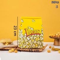 50Pcs Popcorn Container Paper Bag Kraft Paper Bags With Iron Wire Popcorn Boxes For Theme Birthday Parties Decoration Popcorn S
