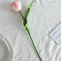12pcs Tulips Artificial Flowers Faux Tulip Real Touch Tulip Fake Flowers Bouquets Arrangements for Mothers Day Spring Easter Wedding Home Table Decor 12pcs rožinė