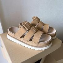 Women's Thick-Soled Genuine Leather Open-Toe Velcro Flip-Flops - Versatile and Fashionable Casual Outdoor Slippers 40