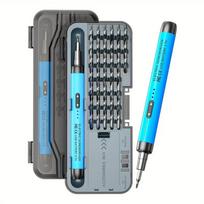46 in 1 Magnetic Screw Driver Bits USB Rechargeable Electric Repairing Tool Set  Repair Tool mėlyna