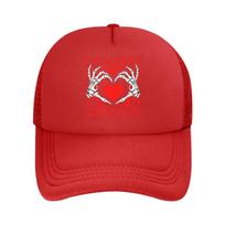 Skeleton Hands Heart Canvas Valentine Wall Decor  Mesh Baseball Cap Hip Hop Adjustable