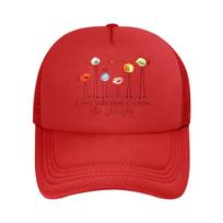 Womens Cartoon Birds Inspirational Quote Casual Daily Wear  Mesh Baseball Cap Hip Hop Adjustable