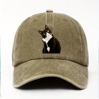 Fun cat print adjustable baseball cap suitable for outdoor travel and leisure activities lightweight breathable and cool Adjustable