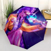 Neon Dreams: Futuristic Jacket with Vibrant Neon LightsUmbrella with Cute Design,Portable 3-Fold Compact Umbrella for Men&Women,Valentine's