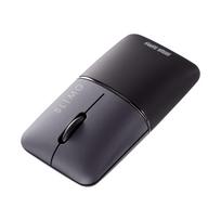 Sanwa Supply Silent Bluetooth Blue LED Mouse, Slim Design, SLIMO (Rechargeable, Black) MA-BBS310BK