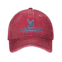 Vintage Air Force Academy Mascot Logo Design 1 Casual And Relaxed Baseball cap Windproof Women Unisex Denim Hat One Size