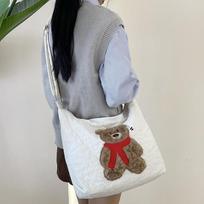 Cute Carto Embroidery Nyl Women's Shoulder Bags Large Capacity Ladies Crossbody Bag Fall Winter Macar Female Tote Bag