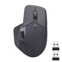 RAPOO MT760 Multi-Device Wireless Mouse, Bluetooth 5.02.4GHz, 3-Mode Connection, Simultaneous Connection to 4 Devices, M+ Cross Technology, 11