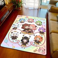 Anya Anime Area Rug Carpet Non Slip Floor Mat Soft Bedroom Living Room Home Decorative Style -QJY 60x90cm