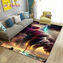 3D Dream Natural Tornado Cloud Area Rug,Carpet Rug for Living Bedroom Sofa Doormat Decoration,Children Play Non-slip Floor Mat 40x60cm