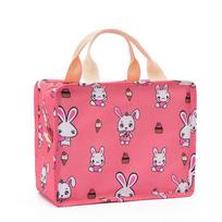2Pcs Printed Insulated Lunch Bag Portable Thermal Bento Box Handbag Waterproof Food Storage Pouch for School Office Outdoor