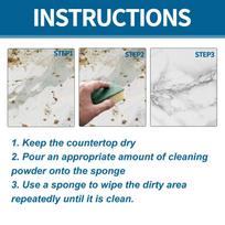 Marble Tile Cleaning Powder for Countertops Oil Grease Stain Remover Polish and Surface Renewal Suitable for Kitchen one size