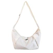 Trend Large Capacity Dumpling Bag Solid Color Nyl Crossbody Bag Pleated Design Lightweight Shoulder Bag Travel