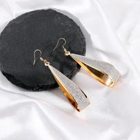 Trendy European & American Frosted Water Drop Earrings