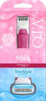 Schick Hydro Silk Trimstyle Laikiklis VIO Skustuvas (su ašmenimis) Moteriškas rožinė