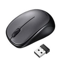 Sanwa Supply Silent Wireless Mouse, Blue LED, Ultra-Compact, Ultra-Lightweight, 2.4G Wireless, 3-Button, Ambidextrous, Dark Silver MA-WBS311DS