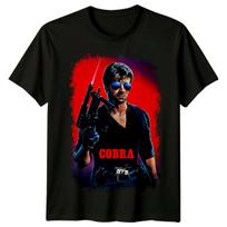 Kobra (1986 m) Filmo plakato įkvėpti marškinėliai Retro Klasikinio filmo grafiniai marškinėliai Unisex L