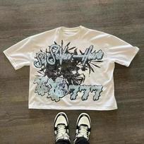 Y2K Graphic Oversized T-Shirt Men’s Streetwear Baggy Hip Hop Cotton Tee S