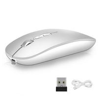HOENGAGER Wireless Bluetooth Mouse  Rechargeable, Silent, Slim, Ergonomic Design  Dual Mode (Bluetooth & USB), One-Click Desktop Return Button