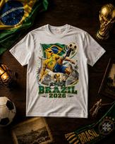 Brazil Soccer Eagle T-Shirt – World Cup 2026 Football Fan Apparel 4XL