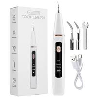 Ultrasonic Electric Scaler Teeth Cleaner, Plaque Stains Tartar Remover with LED Light 3 Modes and 2 Replaceable Cleaning Heads