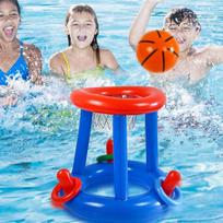 Inflatable Basketball Hoop for Pool Use with Stable Base for Safe Water Play A