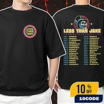 Less Than Jake Vasaros Cirko Turas 2026 Kaukolės Turo Datos Unisex Marškinėliai Merchan L black