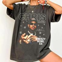 Chris Brown Middle Finger Shirt Concert 2026 Shirt Chris Brown Breezy T-Shirt XXXXL