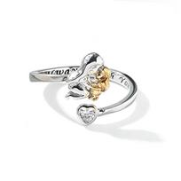 New Fashion Heartwarming Mother-Daughter Hug Open Ring - Perfect Mother's Day Jewelry Adjustable