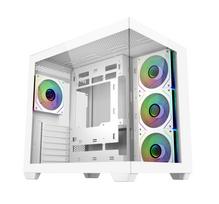 Cooler Master Elite 681 White Dual Chamber ATX Case with 270° Panoramic Tempered Glass Panel - White Model [E681-WHNN-S00]