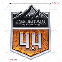 Cross-country Mountain 4X4 Emblem Grille Car Badge Stickers Metal Decal For  Grand Cherokee Wrangler  Highlander