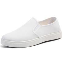 Casual White Canvas Men's Work Shoes for Stage Performance 39 balta