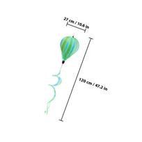 Colorful Hot Air Balloon Cloth Wind Spinner Outdoor Garden Hanging Decor Birthday Party Yard Kindergarten Spiral Windmill žalia