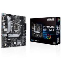 ASUSTek PRIME H510M-A microATX motherboard with H510 chipset, compatible with Intel 10th and 11th generation CPUs (LGA1200).