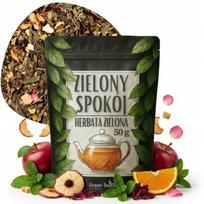 Herbata Zielona Zielony Spokój 50 G Melisa Jabłko Hibiskus Pomarańcza Róża